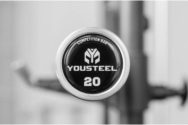 Гриф для штанги мужской YouSteel Competition bar, 20 кг, L220 см, D50мм, хром фото 1
