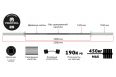 Гриф YouSteel Training Bar XF-20, 20кг, длина 2200мм, D28мм, bushing, черный оксид + хром фото 1
