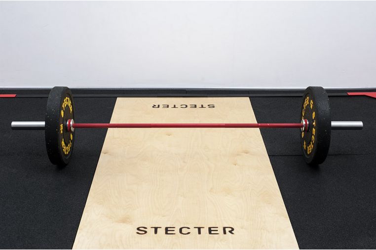 Женский гриф Stecter 15 кг тренировочный 2429 красный\хром фото 1