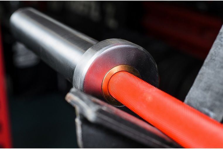 Гриф YouSteel Training Bar XF-20, 20 кг, длина 2200 мм, D28 мм, красный + хром фото 6