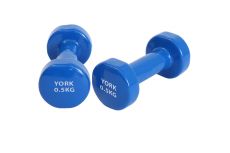 Гантель виниловая 1 кг York B31383 YGB200 синий