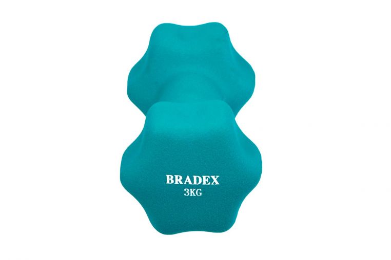 Гантель неопреновая 3 кг Bradex SF 0543 голубой фото 5