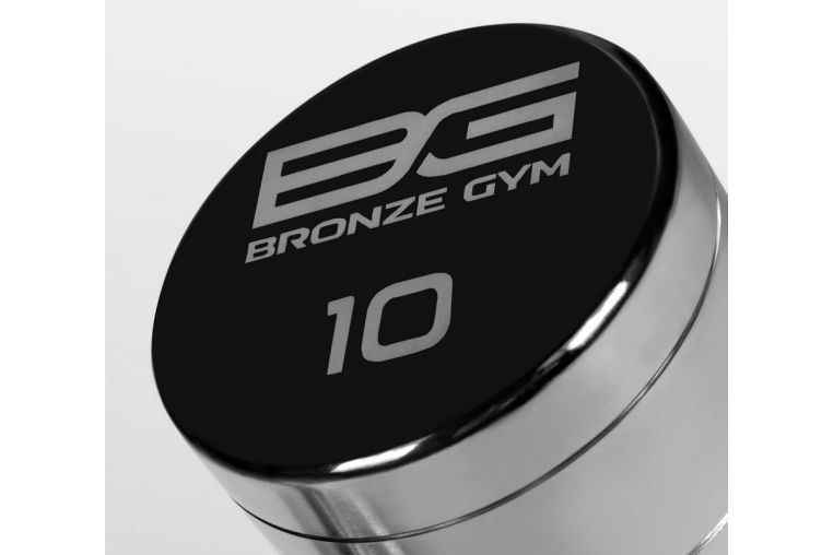 Гантель хромированная 10 кг Bronze Gym BG-PA-DB-C10 фото 3