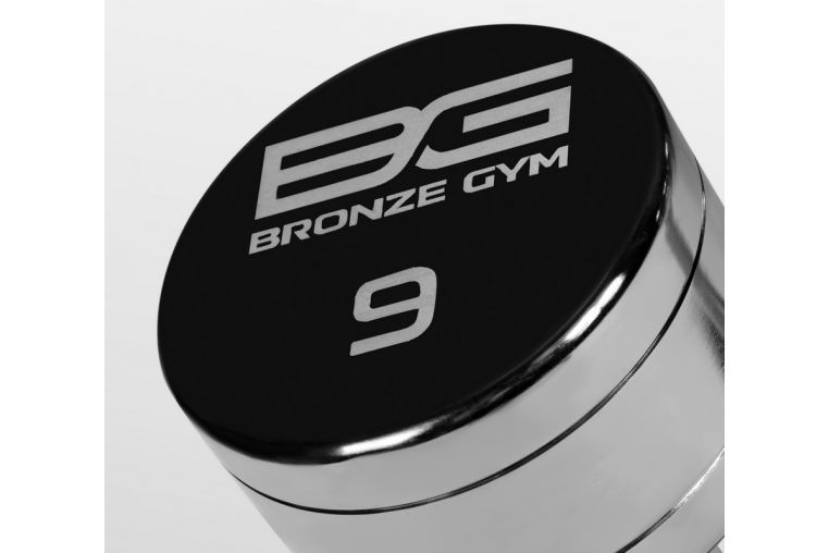 Гантель хромированная 9 кг Bronze Gym BG-PA-DB-C09 фото 3