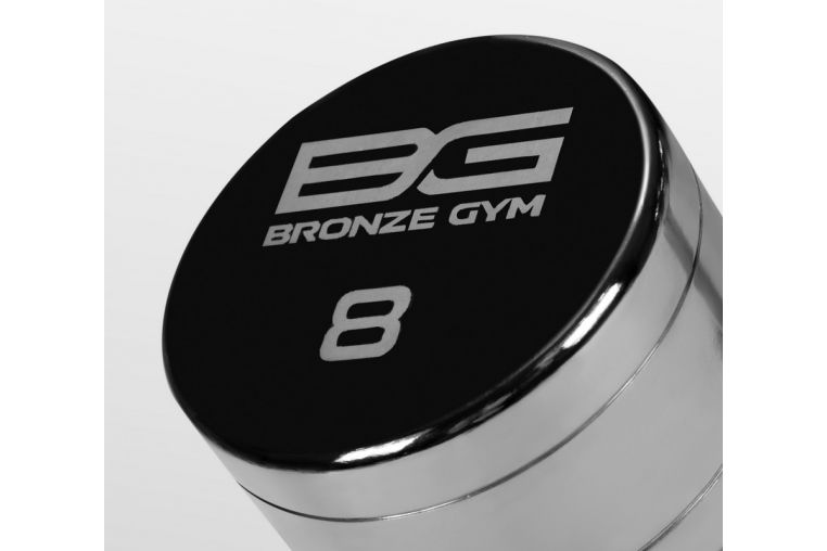 Гантель хромированная 8 кг Bronze Gym BG-PA-DB-C08 фото 3