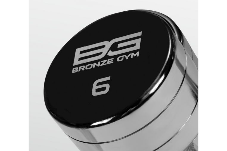 Гантель хромированная 6 кг Bronze Gym BG-PA-DB-C06 фото 2