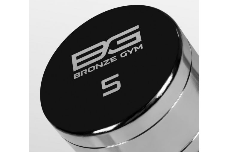 Гантель хромированная 5 кг Bronze Gym BG-PA-DB-C05 фото 3