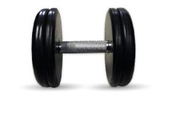 Гантель классик с вращающейся ручкой хром 22 кг MB Barbell MB-FdbEM-B22