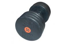 Гантель профессиональная хром/резина 50 кг. Iron King IK 500-50