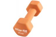Гантель неопреновая Core 2 кг Star Fit DB-201 оранжевый пастель