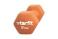 Гантель неопреновая Core 2 кг Star Fit DB-201 оранжевый пастель фото 1