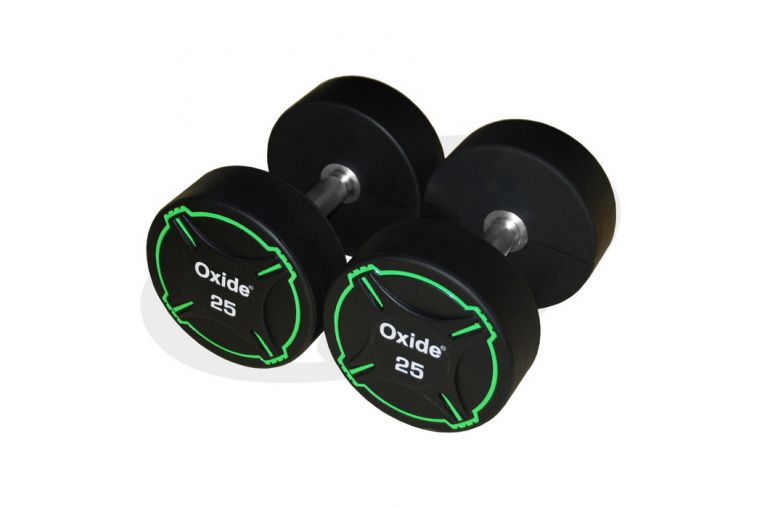 Гантель круглая Oxide Fitness ODB01 полиуретановая, 27,5кг фото 3