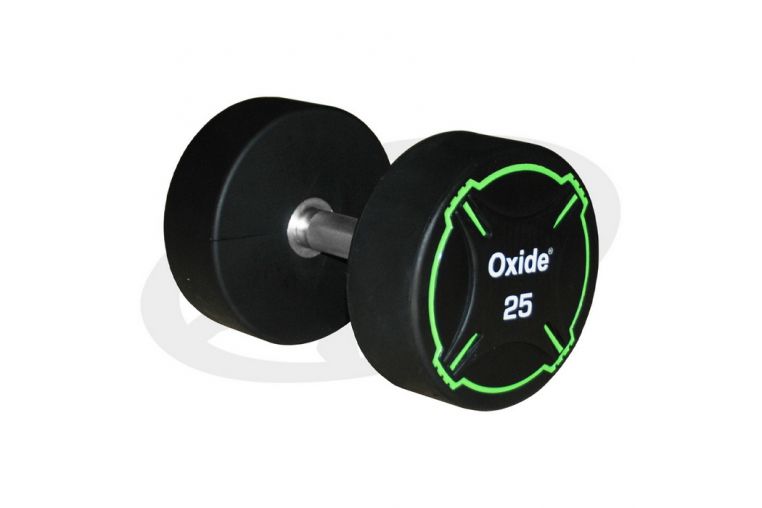 Гантель круглая Oxide Fitness ODB01 полиуретановая, 27,5кг фото 4