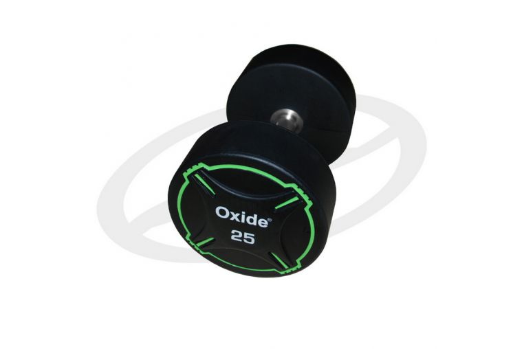 Гантель круглая Oxide Fitness ODB01 полиуретановая, 27,5кг фото 5