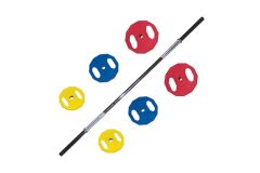 Штанга для аэробики Foreman Group Strength Set (гриф, 3 пары обрезин. цветных блинов) FM\GS-SET-L