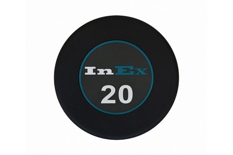 Фиксированные обрезиненные гантели (сет: 8 пар, 2,25-40 кг) Inex GMAX GRD-N-SET фото 1