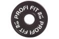 Диск для штанги Profi-Fit каучуковый, черный d-51 1кг фото 2