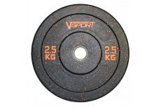 Диск бамперный V-Sport черный 2,5 кг FTX-1037-2.5