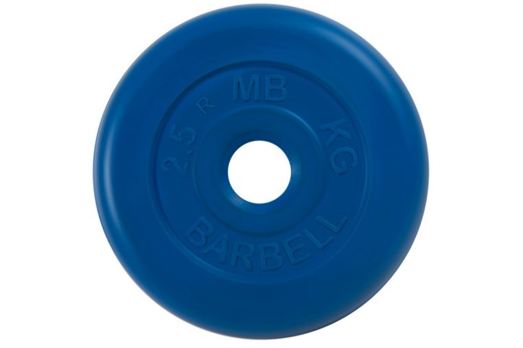 Диск обрезиненный d26мм MB Barbell MB-PltC26-2,5 2,5 кг синий 