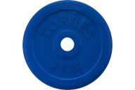 Диск обрезиненный Torres 2,5 кг PL50392 D25 мм, синий