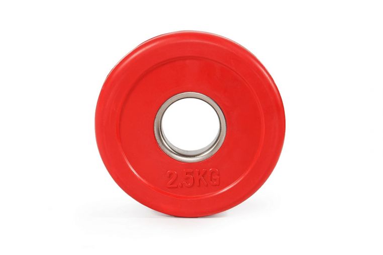 Цветной тренировочный диск Stecter D50 мм 2,5 кг красный 2236 