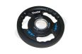 Диск олимпийский Oxide Fitness OWP02 D50мм полиуретановый, с 3-мя хватами, черный 2,5кг. фото 5