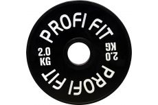 Диск для штанги Profi-Fit каучуковый, черный, d-51 2кг
