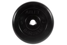 Диск обрезиненный d26мм MB Barbell MB-AtletB26-5 5кг черный