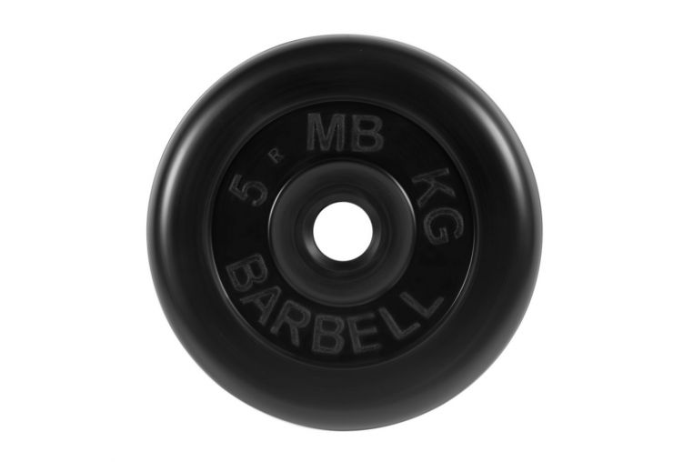 Диск обрезиненный d31мм MB Barbell MB-PltB31 5 кг черный 