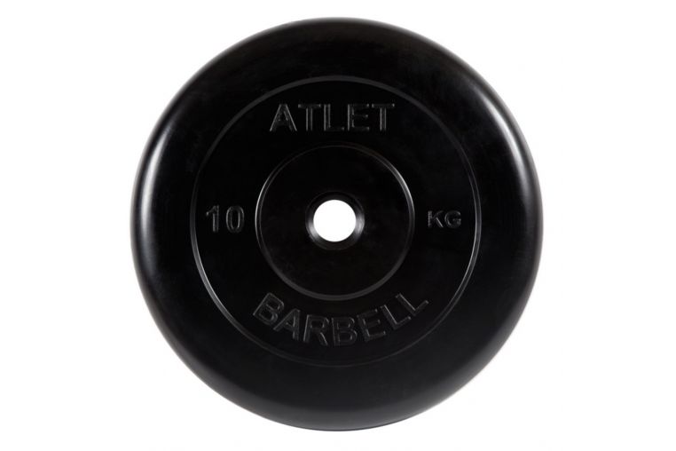 Диск обрезиненный d26мм MB Barbell MB-AtletB26-10 10кг черный 