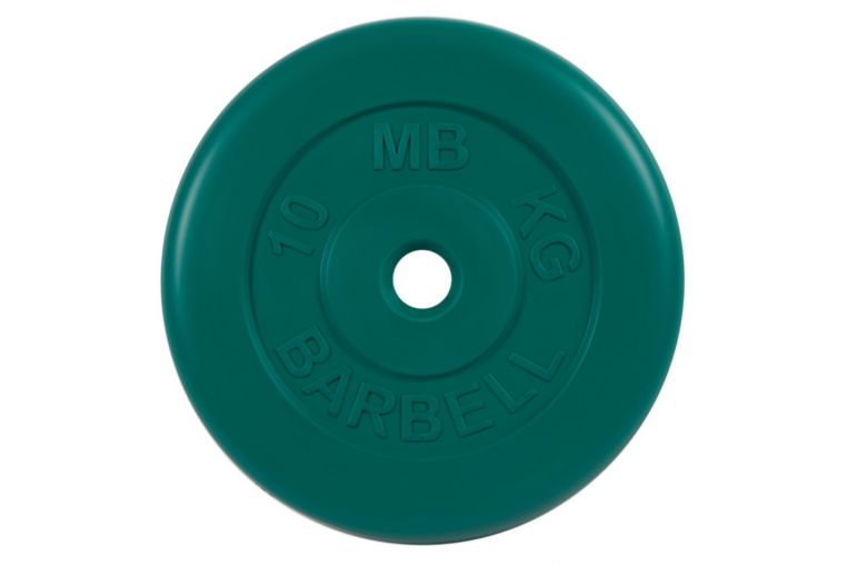 Диск обрезиненный d26мм MB Barbell MB-PltC26-10 10 кг зеленый 