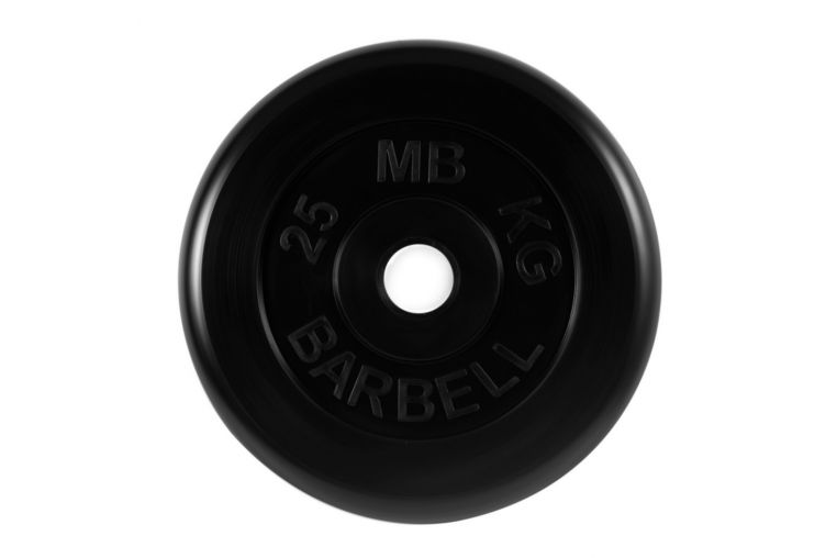 Диск обрезиненный d51мм MB Barbell MB-PltB51-25 25кг черный 