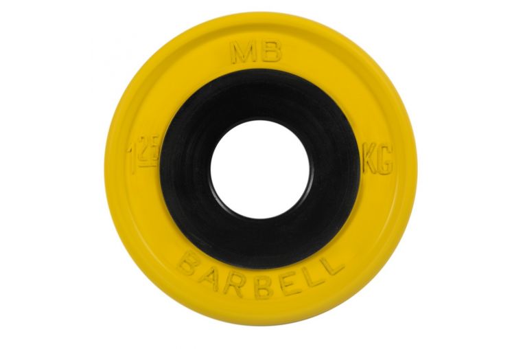 Диск олимпийский d51мм евро-классик MB Barbell MB-PltCE-1,25 1,25 кг жёлтый 