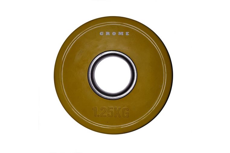 Диск олимпийский d51мм Grome Fitness WP078-1,25 желтый 