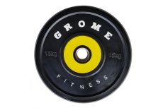 Диск обрезиненный Grome Fitness WP-080 15кг