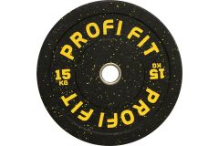 Диск для штанги Profi-Fit Hi-Temp с цветными вкраплениями, d-51 15кг