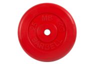 Диск обрезиненный d26мм MB Barbell MB-PltC26-25 25 кг красный