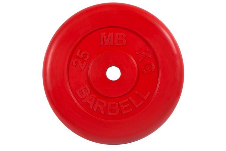 Диск обрезиненный d31мм MB Barbell MB-PltC31-25 25 кг красный 