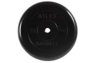 Диск обрезиненный d26мм MB Barbell MB-AtletB26-25 25кг черный