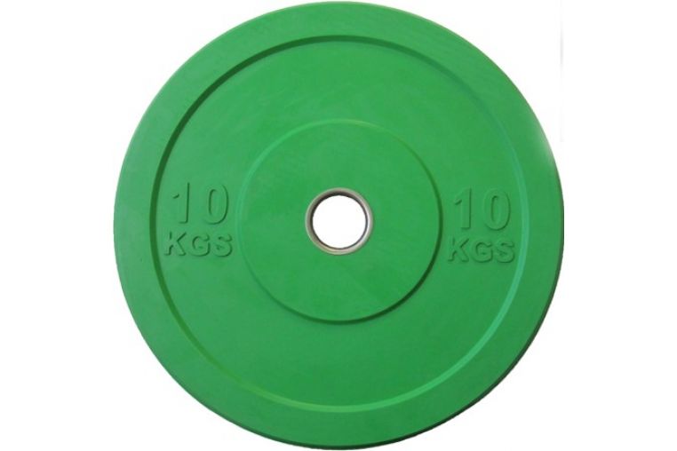 Диск зелёный 10 кг (диаметр 450 мм) Johns Apolo Bumper 91050 Ø51 фото 1