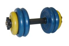 Гантель разборная MB Barbell Диски обрезиненные цветные 15 кг