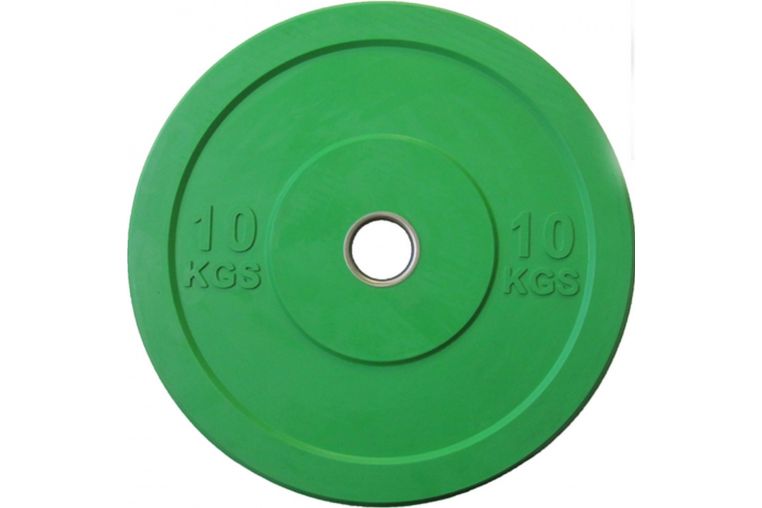 Диск 10 кг Johns APOLO Bumper, d450 см DRAB - 10С зеленый фото 1