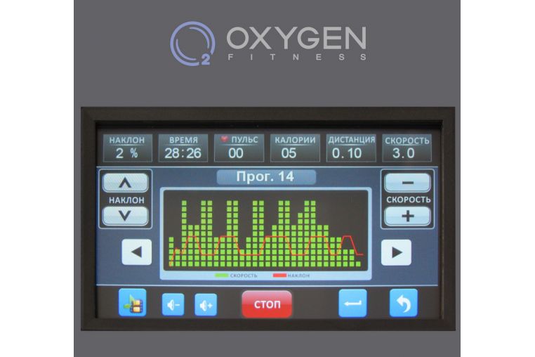 Беговая дорожка Oxygen Fitness Plasma III LC TFT HRC фото 13