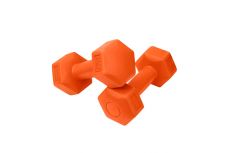 Гантель гексагональная Star Fit DB-305 1 кг, пластиковый, оранжевый, 2 шт