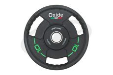 Диск олимпийский Oxide Fitness OWP02 D50мм полиуретановый, с 3-мя хватами, черный 10кг.