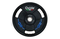 Диск олимпийский Oxide Fitness OWP02 D50мм полиуретановый, с 3-мя хватами, черный 20кг.