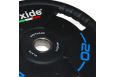 Диск олимпийский Oxide Fitness OWP02 D50мм полиуретановый, с 3-мя хватами, черный 20кг. фото 4