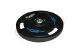 Диск олимпийский Oxide Fitness OWP02 D50мм полиуретановый, с 3-мя хватами, черный 20кг. фото 7
