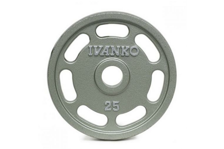 Олимпийский шлифованный E-Z диск 20кг Ivanko OMEZS IV\OMEZS-20KG\GY-00-00 фото 1
