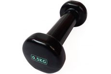 Гантель виниловая 0,5 кг (черная) Sportex HKDB115-0.5